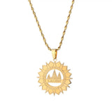 Stainless Steel Lalish Pendant Chain Necklace Yezidi Faith Jewelry