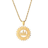 Stainless Steel Lalish Pendant Chain Necklace Yezidi Faith Jewelry