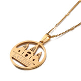 Yezidi Faith Lalish Pendant Necklace Stainless Steel Chain Jewelry