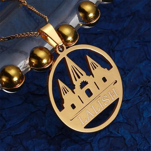 Yezidi Faith Lalish Pendant Necklace Stainless Steel Chain Jewelry
