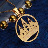 Yezidi Faith Lalish Pendant Necklace Stainless Steel Chain Jewelry