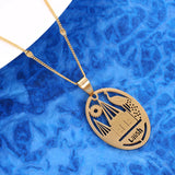 Yezidi Faith Pilgrimage Chain Necklace Stainless Steel Pendant Jewelry