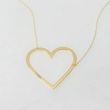 Personalized Heart Pendant Necklace Stainless Steel