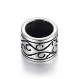 Stainless Steel Large Hole Beads Cylinder for Leather Bracelet
