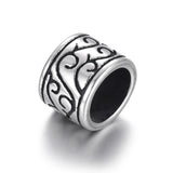 Stainless Steel Large Hole Beads Cylinder for Leather Bracelet
