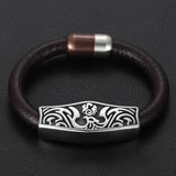 Stainless Steel Fire Phoenix Slider Bead 8mm Round Leather Bracelet DIY Supplies