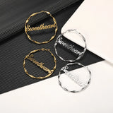 Stainless Steel Large Wave Earrings DIY Big Circle Earrings