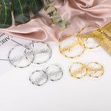 Stainless Steel Large Wave Earrings DIY Big Circle Earrings