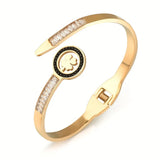 Stainless Steel Leaf Clovers Bracelet for Women Girls Party