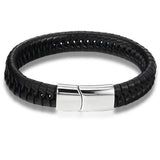 Stainless Steel Leather Rope Bracelet Buddha Jewelry