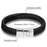 Stainless Steel Leather Rope Bracelet Buddha Jewelry