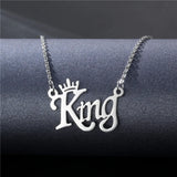 Stainless Steel Angel Letter Necklace for Women Girls