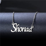 Stainless Steel Angel Letter Necklace for Women Girls