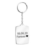 Personalized Stainless Steel Name Keychain with Printing Picture