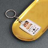 Personalized Stainless Steel Name Keychain with Printing Picture