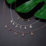 Stainless Steel Letters Necklace DIY Name 26 Letters Necklace