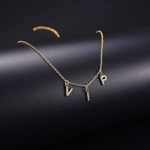 Stainless Steel Letters Necklace DIY Name 26 Letters Necklace