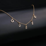 Stainless Steel Letters Necklace DIY Name 26 Letters Necklace