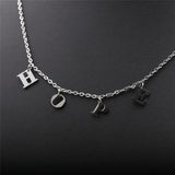 Stainless Steel Letters Necklace DIY Name 26 Letters Necklace
