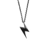 Stainless Steel Lightning Pendant Necklace Retro Hip Hop Couple Gift