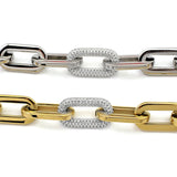 Crystal Link Chain Bracelet for Women Men