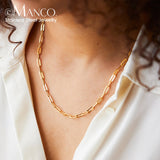 Stainless Steel Link Chain Choker Necklaces For Women