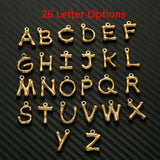 Stainless Steel Letter Initial Bracelet for Women - OT Toggle Alphabet Jewelry