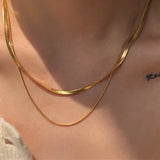 Women's Stainless Steel Link Necklace Silver Rope Chain Pendant Choker