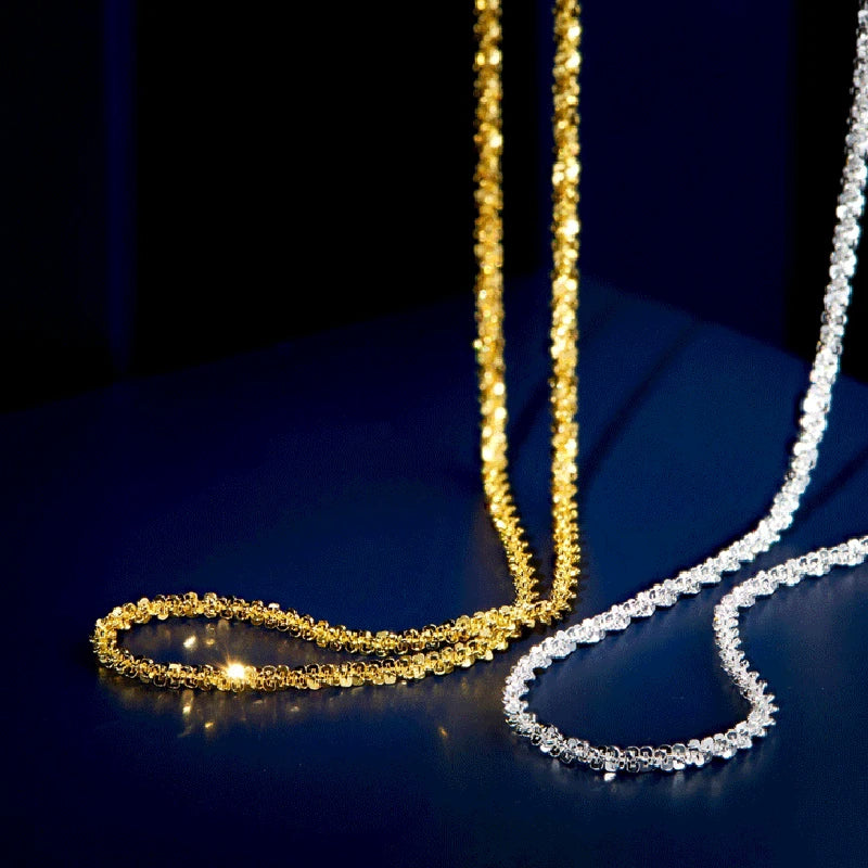 Women's Stainless Steel Link Necklace Silver Rope Chain Pendant Choker