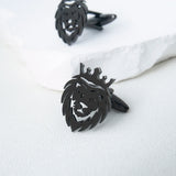 Stainless Steel Lion King Crown Cufflinks Men Boys Hip Hop Wedding Groom