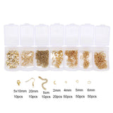 Stainless Steel Lobster Clasps Jump Rings Earring Hooks Extender Chain Set