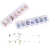 Stainless Steel Lobster Clasps Jump Rings Earring Hooks Extender Chain Set