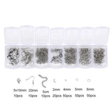 Stainless Steel Lobster Clasps Jump Rings Earring Hooks Extender Chain Set