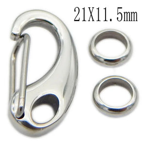 Stainless Steel Lobster Claw Clasp Silver Tone SNAP Hook Clip & Close Jump Rings