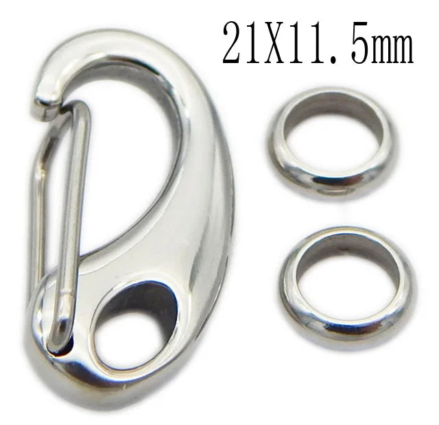 Stainless Steel Lobster Claw Clasp Silver Tone SNAP Hook Clip & Close Jump Rings