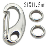 Stainless Steel Lobster Claw Clasp Silver Tone SNAP Hook Clip & Close Jump Rings