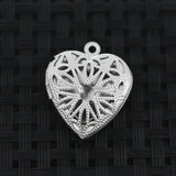 Heart Filigree Stainless Steel Locket Pendant Aromatherapy Diffuser