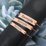 Personalized Stainless Steel Name Bracelet Men Women Cuban Chain Engraved
