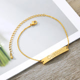 Personalized Stainless Steel Name Bracelet Men Women Cuban Chain Engraved