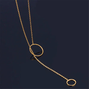 Cross Pendant Stainless Steel Necklace Women's Jewelry