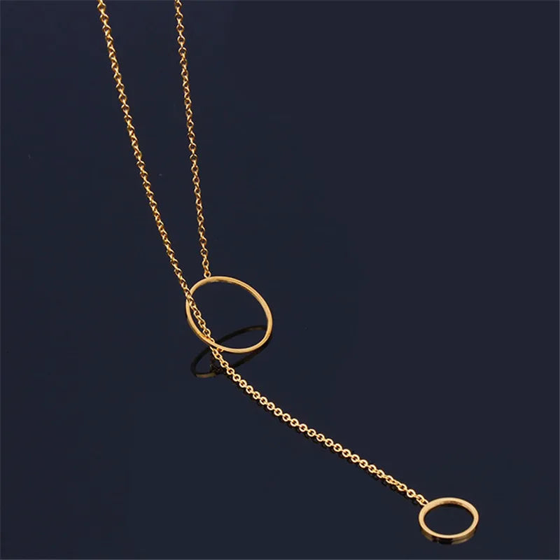 Cross Pendant Stainless Steel Necklace Women's Jewelry