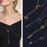 Cross Pendant Stainless Steel Necklace Women's Jewelry