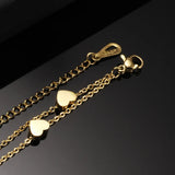 Stainless Steel Love Bracelet with Geometric Heart Pendant