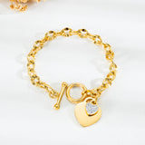 Stainless Steel Love Heart Bracelets For Women Charm Jewelry