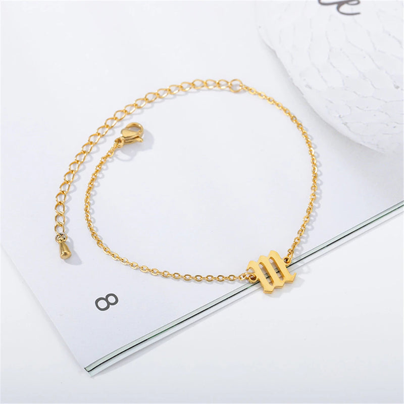 Stainless Steel Angel Number Charm Bracelet 111-999