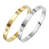 Stainless Steel Nail Bangles for Women Bracelets on Hand Lady Girl