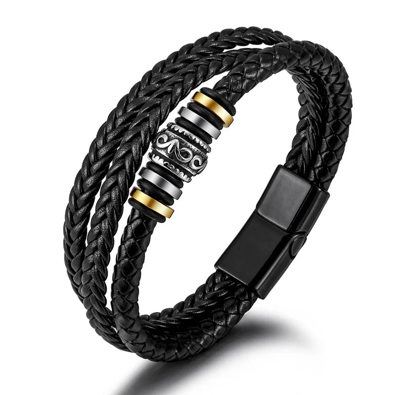 Stainless Steel Magnet Buckle Bracelet Men's Gift For Husband