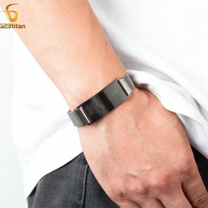 Stainless Steel Magnetic Clasp Bracelet Blank for Laser Burning