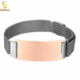 Stainless Steel Magnetic Clasp Bracelet Blank for Laser Burning