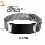 Stainless Steel Magnetic Clasp Bracelet Blank for Laser Burning